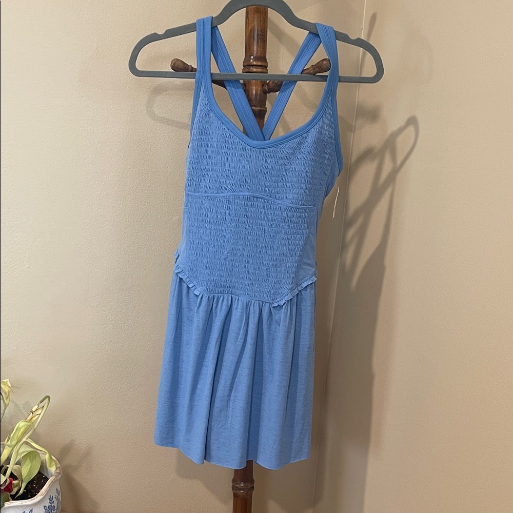 Blue Sleeveless romper